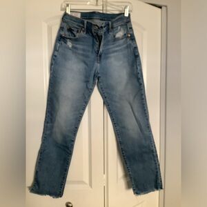 GAP Light Blue Girlfriend Mid-Rise Jeans